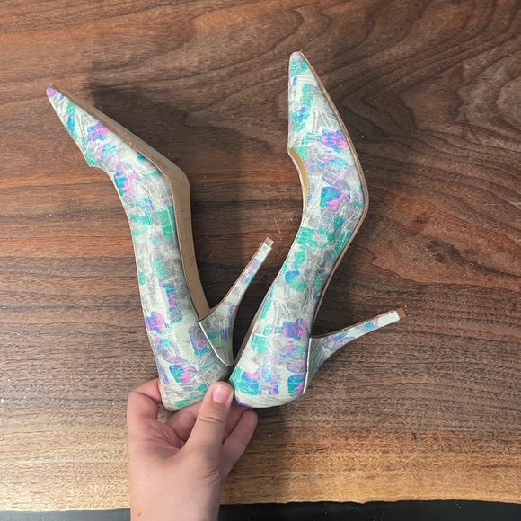 EUC KATE SPADE NEW YORK ABSTRACT LEATHER PUMPS - Picture 4 of 7